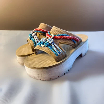 TEVA Indio Mosquetón Cuerda Deslizable Bloque de Espuma Sandalias Cómodas Toboganes EE. UU. 6 EUC Foto 1 de 4