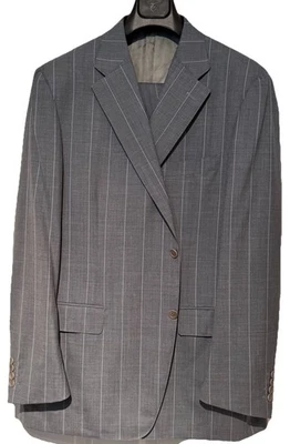 CANALI ~ITALY ELEGANT LUXURY STRIPED BUSINESS/DRESS/WORK SUIT UK 48R 58R - Image 1 of 4