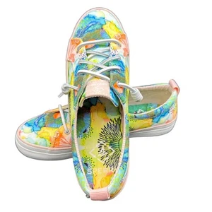 Sperry Women’s Barrel Tied Rawhide Laces Sneakers Art Print Size 9 New in Box - Picture 1 of 12