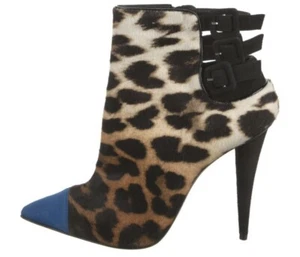 NEU GIUSEPPE ZANOTTI STIEFELETTEN LEOPARDENMUSTER PONYHAAR GR. 7 37 - Bild 1 von 5