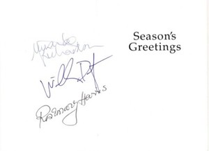 Miranda Richardson, William Dafoe, & Rosemary Harris- Signed Card
