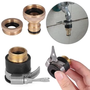Drip Thread Irrigation Hose Connector Quick Hitch Connectors Brass Tap Adapter - Picture 1 of 8