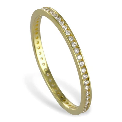 ECHT GOLD .Zirkonia Memory-Ring Vorsteckring Beisteckring Bandring Gr. 50, 60 - Bild 1 von 3
