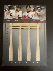 JETER GARCIAPARRA AROD 2004 Fleer Classic Clippings BAT Rack Quad Relic 1/25 - Picture 1 of 2