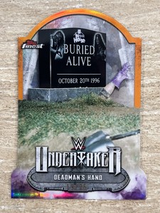 Undertaker 2021 WWE Topps Finest Buried Alive Die Cut Orange Refractor /25