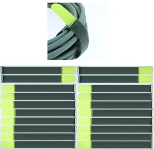 20 x Klettband Kabelbinder FK 40 cm x 40 mm gelb Klettbänder Kabelklett mit Öse - Picture 1 of 10