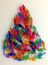 Star Twinkle Medium Lights Pegs Ceramic Christmas Tree Bulbs VINTAGE 25 Per Bag