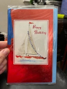Paper Craft Happy Birthday Sailboat Card With Envelope New!!! - Picture 1 of 2