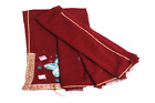 Vintage Saree indisch rot gebraucht recycelter Stoff massiv nähen Georgette...