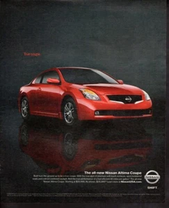 Vintage print ad NISSAN All-New Altima True Coupe Shift Sporty Front 2007 Car ad - Picture 1 of 1