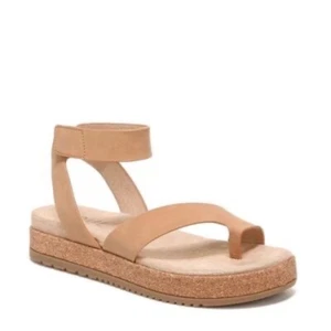 New Soul Naturalizer Women’s Divina Faux Leather Ankle Sandals Tan Size 6 Wide - Picture 1 of 10