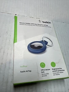 Belkin Support Sécurisé avec Porte-clés pour Apple Airtag Bleu - Photo 1 sur 8