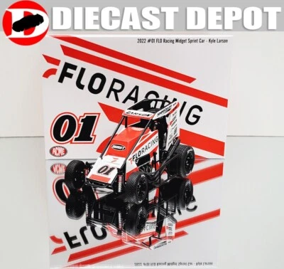 KYLE LARSON 2022 FLORACING #01 MIDGET SPRINT CAR 1/18 ACME EN STOCK Foto 1 de 3