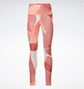 Leggings ajustados de entrenamiento REEBOK para mujer rosa Studio Lux 2.0 AOP talla UK XS - Imagen 1 de 5