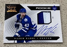 2010-11 PANINI LUXURY SUITE ROOKIE PATCH AUTO #145 Nazem Kadri Rookie RC 197/299