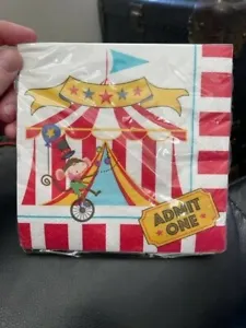 CIRCUS CARNIVAL LUNCH NAPKINS (16) ~ Birthday Party Supplies Large New!!! - Picture 1 of 2
