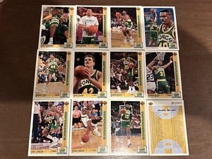 (12) Lot 1990-91 Upper Deck Seattle Super Sonic’s Team Basketball Cards - Picture 1 of 1