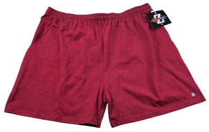 JerZees ActiveWorkout Shorts Mens Plus Size 3X Red Elastic Waist 100% Cotton New - Picture 1 of 7
