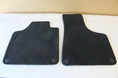Audi A3 S3 Front Floor Mat Carpet Left Right Passenger Driver Set Black OEM - Image 1 of 3