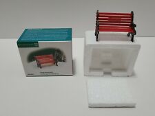 Department 56 Red Wrought Iron Park Bench Village Accessories 56445