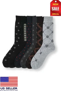 Knocker 6 12 PAIRS MENS NEW Pattern #9915 Ast DRESS SOCKS 10-13 MULTI-COLORS - Picture 1 of 4