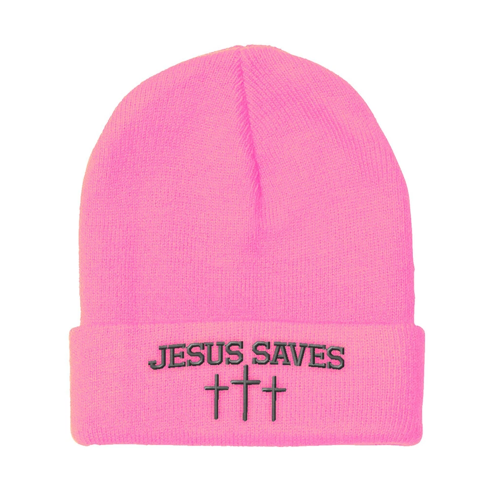 Gorros para Hombre Jesús Ahorra Gris Bordado Invierno Sombreros Mujeres Acrílico Calavera Gorra Foto 1 de 1