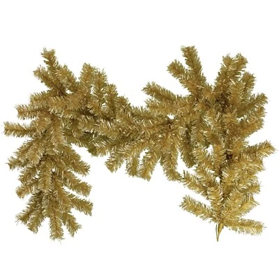 12FT Long Christmas Garland, Colorful Tinsel Brush Swag and Foliage Wired Un-Lit - Image 1 of 4