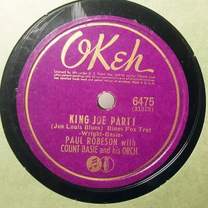 PAUL ROBESON COUNT BASIE King Joe OKEH 6475 78RPM HEAR - Picture 1 of 2