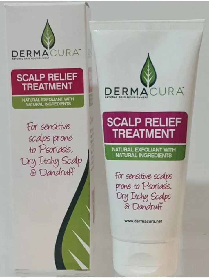 3x 100ml Dermacura Scalp Relief Treatment Natural Exfoliant  Psoriasis Dry Itchy - Image 1 of 1