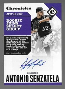 Antonio Senzatela 2017 Chronicles Autograph Rookie #CAAS Rockies Panini Insert - Bild 1 von 2