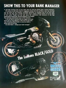MOTO GUZZI 850 LE MANS BLACK/GOLD EDITION ORIGINAL 1981 RARE ADVERT 28cm by 21cm - Picture 1 of 4