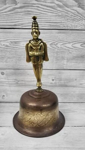 Vintage Indian Hindu Hanuman Garuda Double Face Brass Prayer Temple Bell. PB - Picture 1 of 14