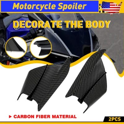 Carenado lateral de motocicleta alas alerón fibra de carbono para Suzuki GSX R1000 Foto 1 de 4