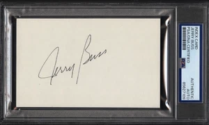 JERRY BUSS Lakers Owner Pimp Legend Signed Autographed Index Card 3 x 5 - PSA - Picture 1 of 2