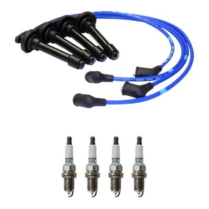 NGK 7mm Wire Set 4 Denso Iridium Spark Plug Kit For Honda CR-V SE LX EX 2.0L L4 - Picture 1 of 1