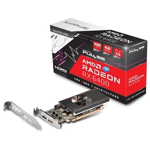 Sapphire Pulse Amd Radeon Rx 6400 4Gb Gaming Low Profile Lp Sff Video Card - Picture 1 of 8