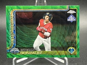 2025 Topps Pro Debut Esteban Gonzalez Chrome Green Wave Refractor 74/99 #PDC-117 - Picture 1 of 2