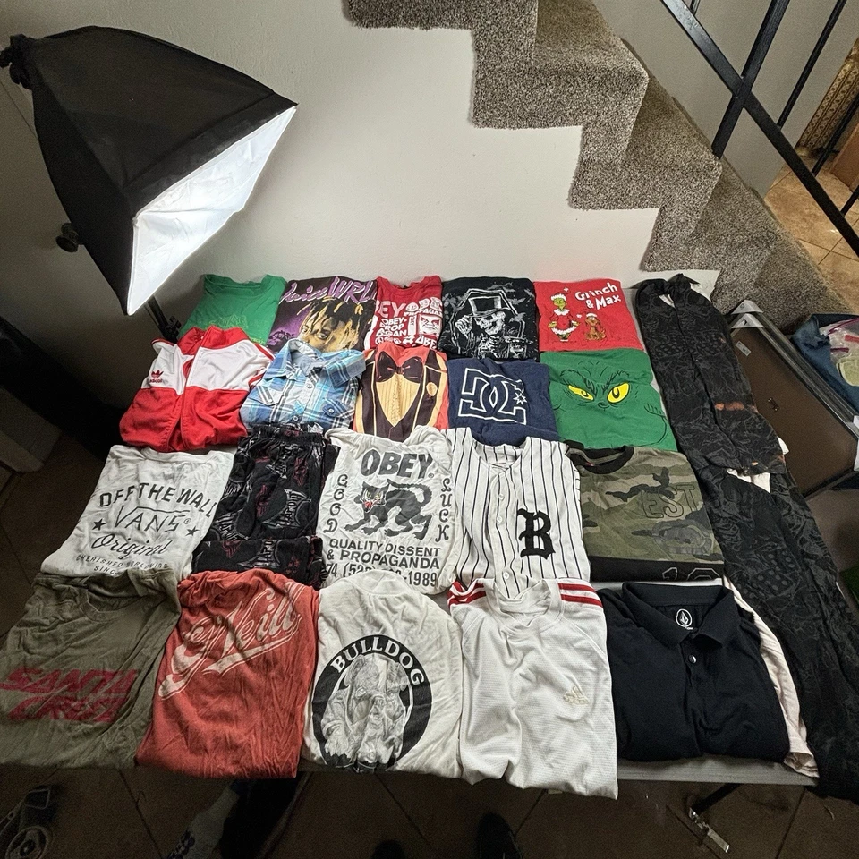 Lote de ropa vintage para hombre Y2K 00s 90s paquete DC Obey Ecko Tapout furgonetas 14 artículos Foto 1 de 4