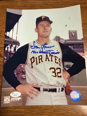 Foto firmada de Vern Law, Piratas de Pittsburgh, 8 X 10 con inscripción WS, JSA Foto 1 de 3