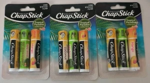 Lotto di 3! Chapstick Tropical Paradise Lip Balm Coconut Key Lime Mango Confezione da 3 NUOVO - Foto 1 di 1
