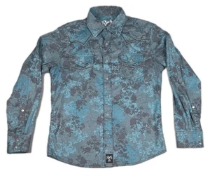 Wrangler Rock 47 Herren Gr.M Blumenmuster Langarm Druckknopf Western Hemd 112326339 - Bild 1 von 13