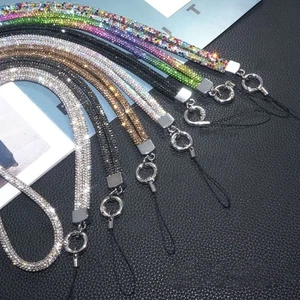 Crystal Phone Rhinestone Lanyard Bright Hanging Strap Phone Accessories - Photo 1 sur 18