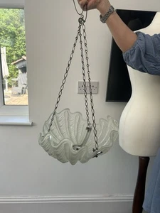 Art Deco Clam Shell Ceiling Light - Picture 1 of 14