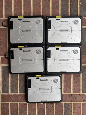 Lot of 5 Panasonic Toughbook Cf-33 2.6GHz Core i5-7300U 16GB 512GB Win 10 Touch - Image 1 of 4