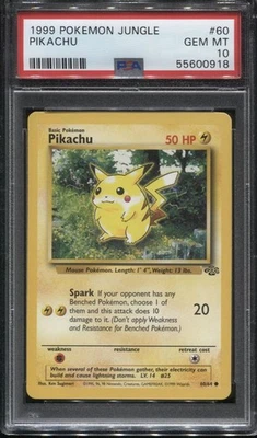 Pokemon Jungle Pikachu Unlimited #60 PSA 10 GEM MINT - Image 1 of 2