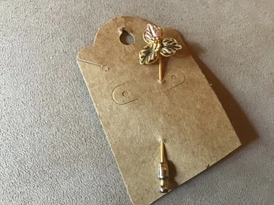 Landstrom's 12k leaves-10k Black Hills Gold Leaf GF Stick Pin 2.5” long - Image 1 of 4