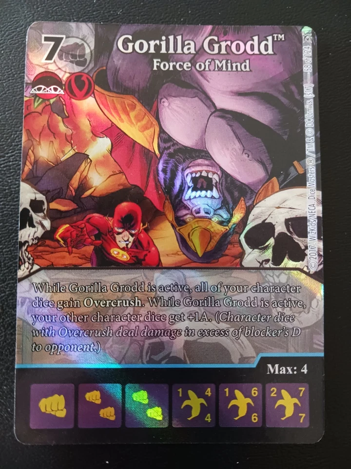 Призовая карта Dice Masters - Gorilla Grodd - Force of Mind - событие в фольге - Изображение 1 из 1