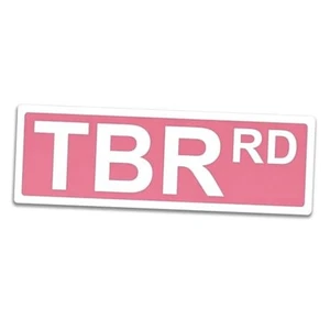 Library Street Sign, Bookshelf Library Sign, Book Nook TBR RD - 3" x 9" Pink - Picture 1 of 6