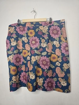 Modcloth Princess Highway 24 Floral Linen Cotton Blend Skirt NWT MOD - Image 1 of 4