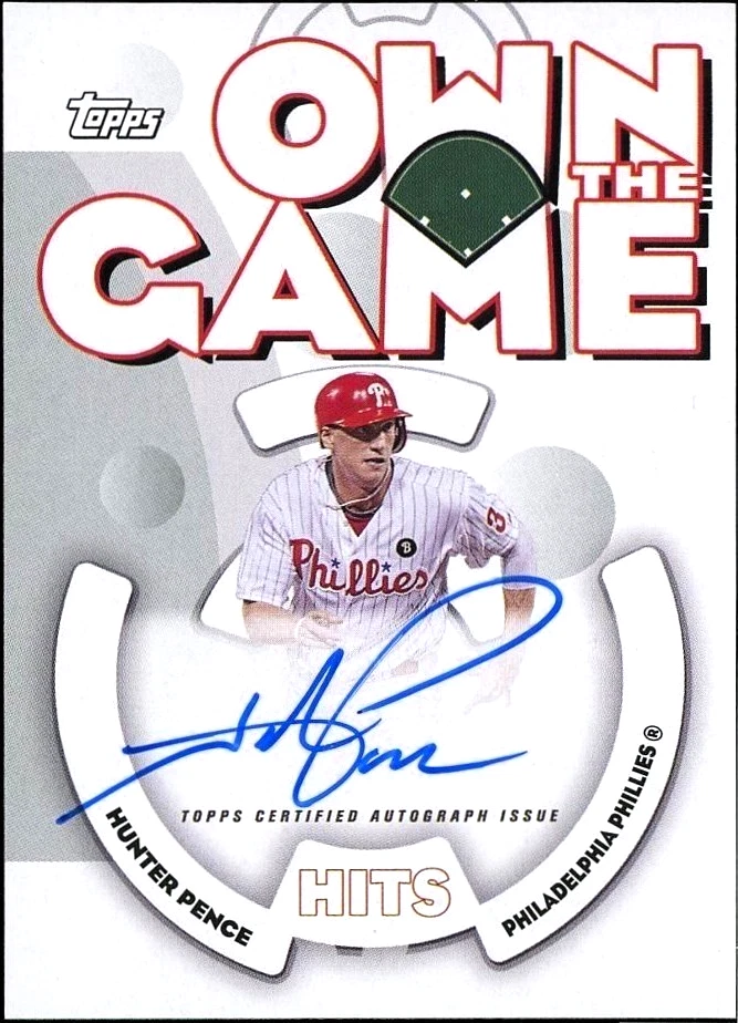 2024 Topps Archives Hunter Pence #06OGA-HP Own the Game Auto Phillies Foto 1 de 2